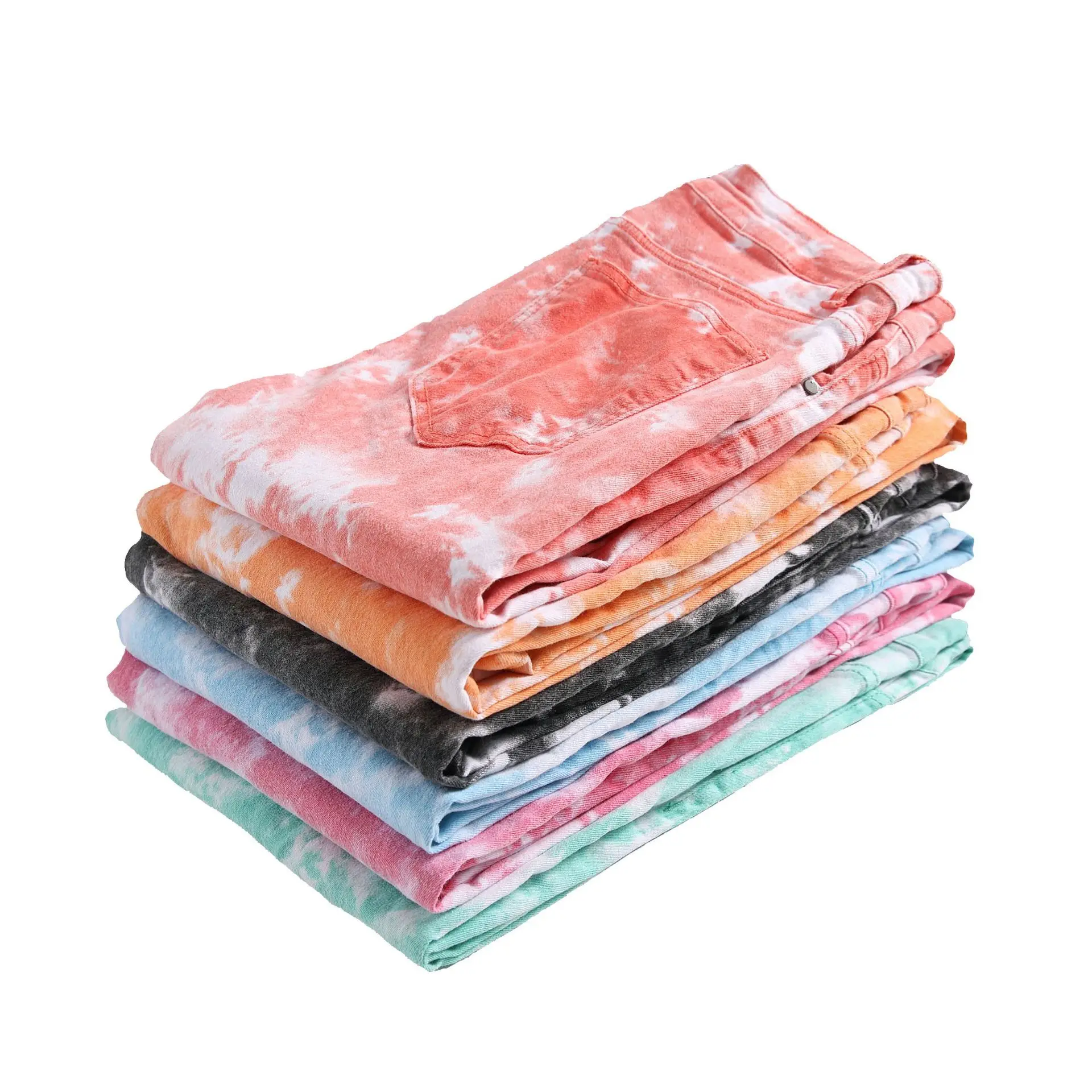 

Denim Trousers Men's Colored Stretch Jeans Slacks with Slim Print