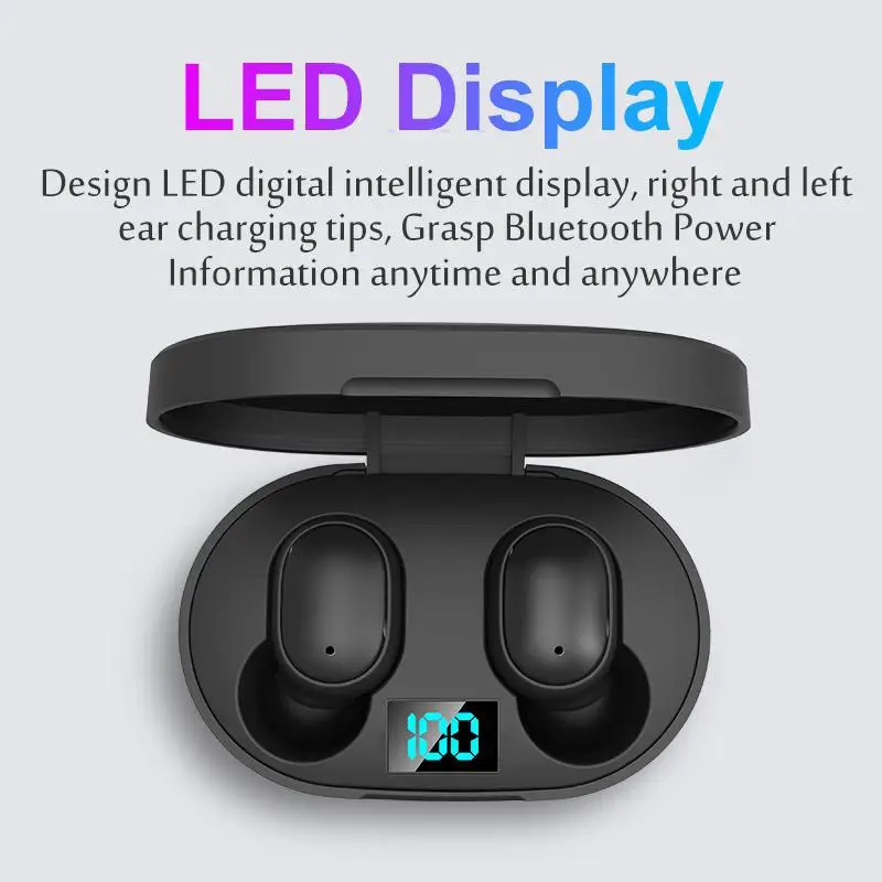 HobbyLane E6S наушники-вкладыши TWS беспроводной Bluetooth 5 0 наушники 6D стерео светодиодный