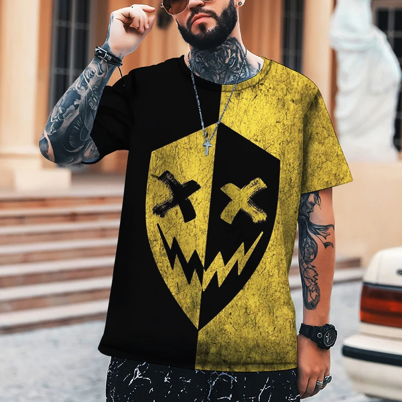 

Men's T-shirt New Summer 3D Men's T-shirt Hip Hop Funny Printed Pattern Men's Shirt Fashion Personality Men's Large Size T-shirt