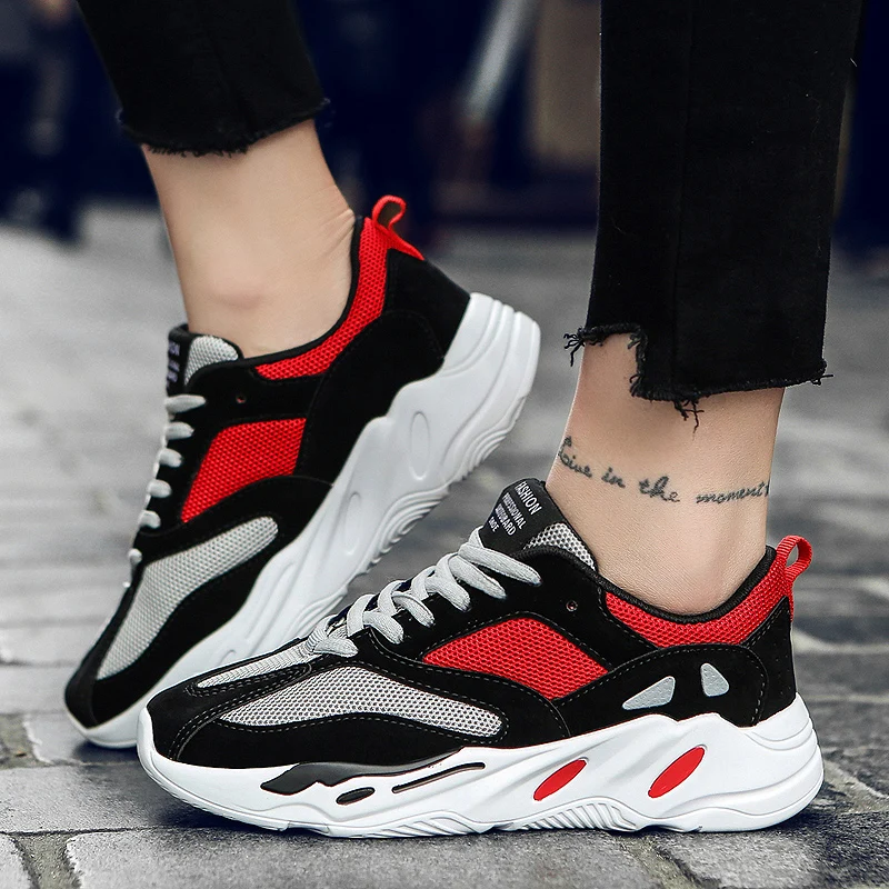 Мужская теннисная обувь дышащая Спортивная легкая для пар цветная кроссовки Zapatos