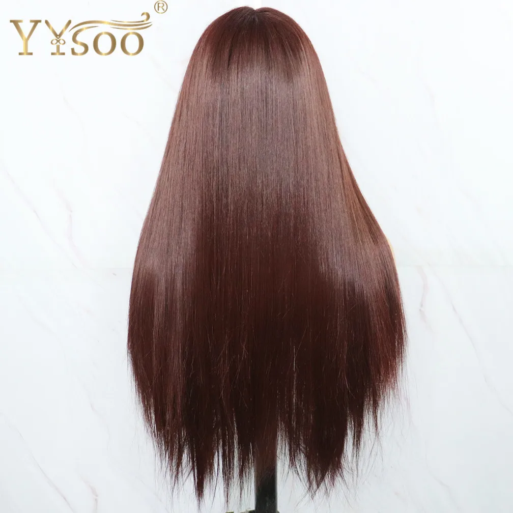 YYsoo #33 цвет длинный 13x2 Futura синтетические волосы на кружеве передние парики