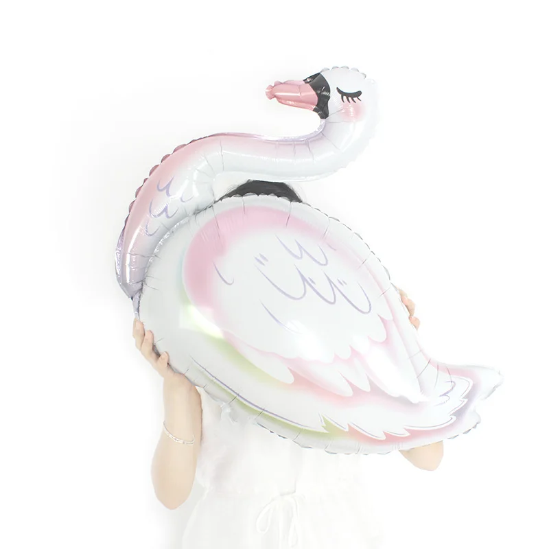 

50pcs 83*76cm Big white swan Foil balloon Helium Ballon For Birthday Party Wedding Child Toys Globos Party Balloons