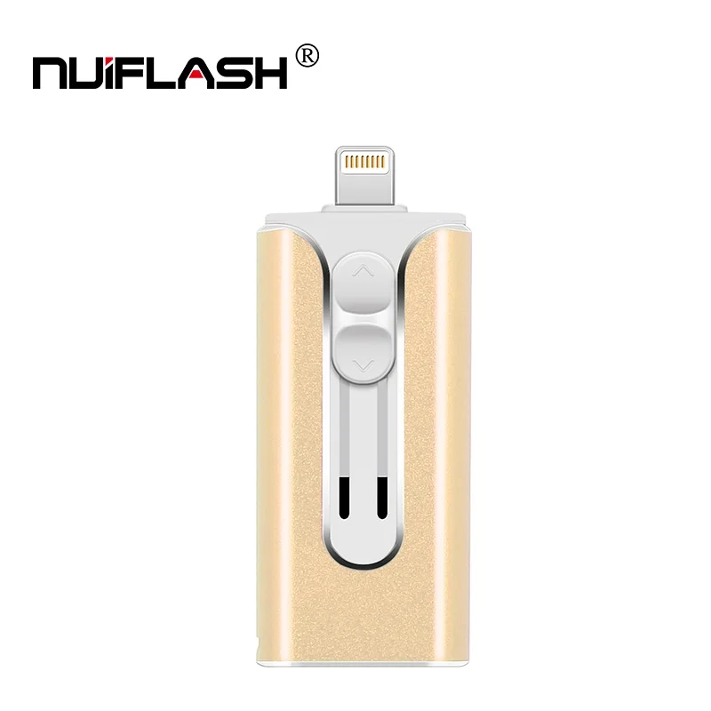 USB флеш-накопитель USB флэш-накопитель для iPhone Xs Max X 8 7 6 iPad 8/16/32/64 ГБ/128 256 ГБ флеш-накопитель USB ключ MFi USB флеш-диск - Цвет: champagne