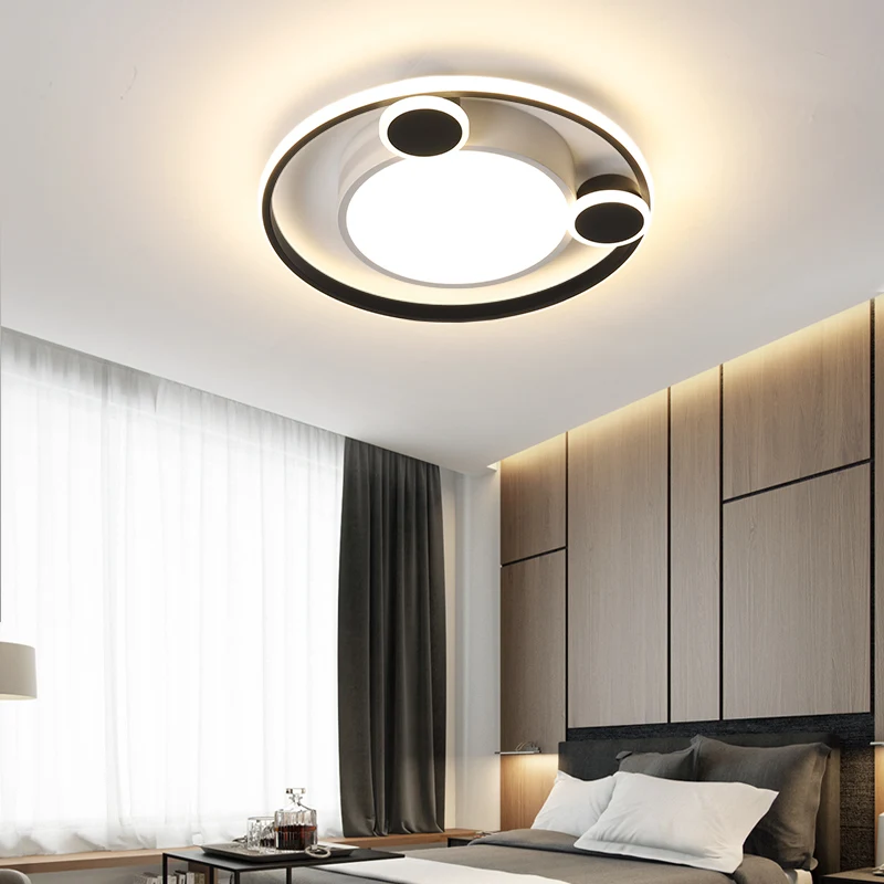 Железный круглый современный светодиодный потолочный светильник для гостиной