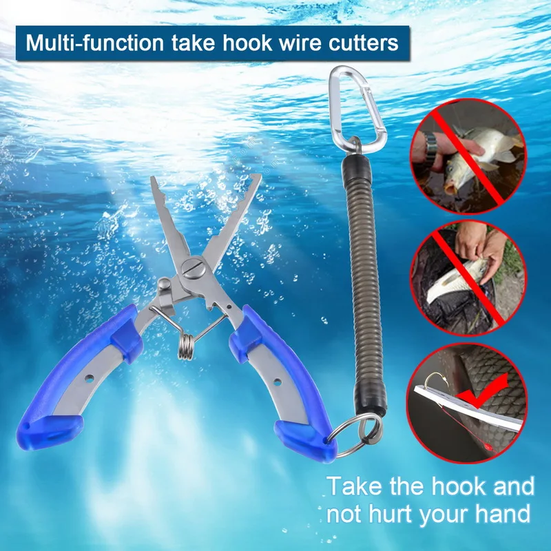 

1PC Stainless Steel Curved Nose Fishing Pliers Fishing Braid Cutters Scissors Small Fish Hook Remover Multifunction Fishing Tool