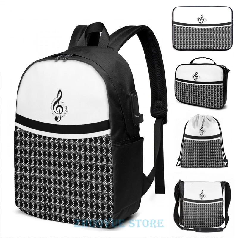 Забавный рюкзак для музыкальных нот с графическим принтом (музыкальный любовник)