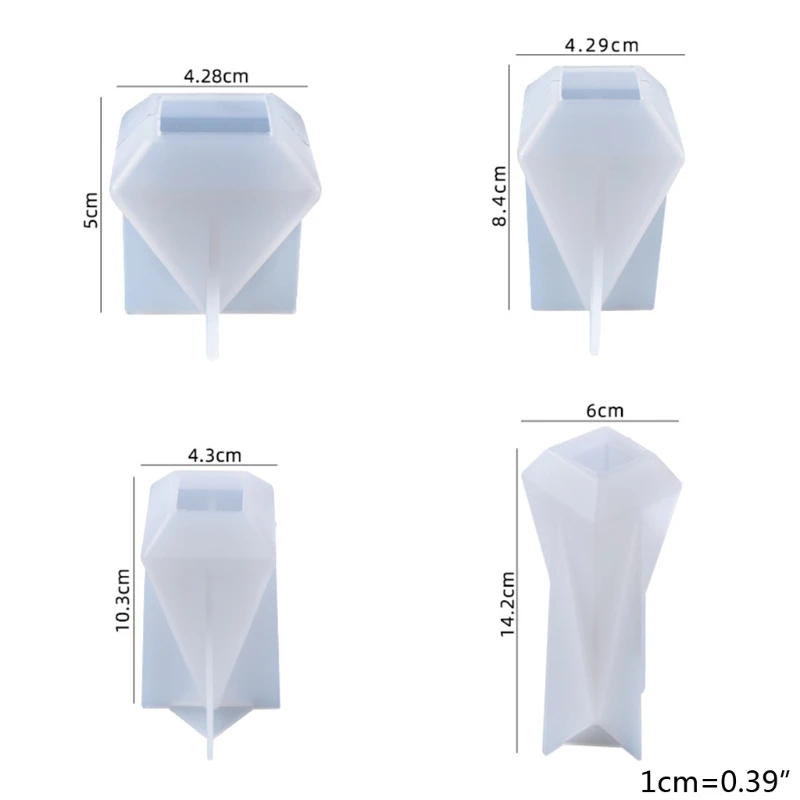 

Square Cone Epoxy Resin Mold Jewelry Pendant Casting Silicone Mould DIY Crafts Ornaments Decorations Making Tool