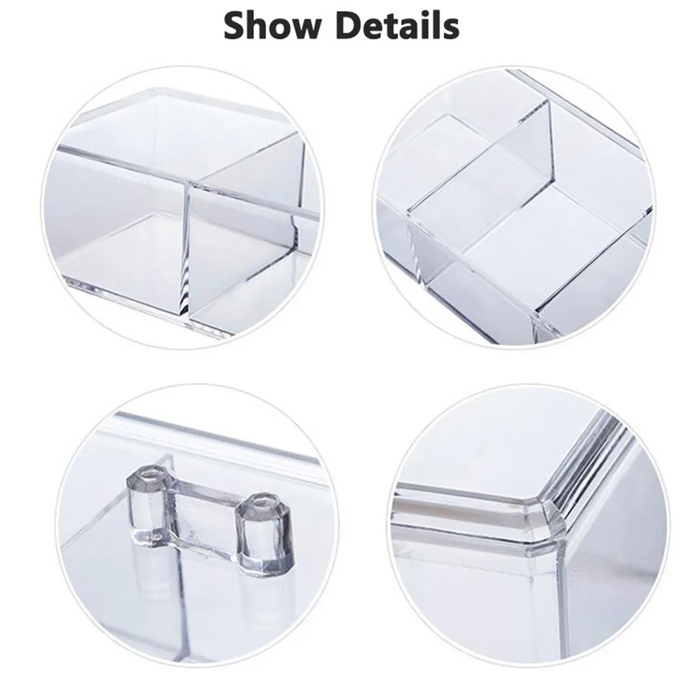 Косметический ящик для хранения прозрачный контейнер ногтей ворс салфетки