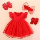 Белое детское платье для крещения в стиле принцессы, платье для новорожденных девочек и младенцев, Хлопковое платье для крещения для маленьких девочек 3, 6, 9 месяцев