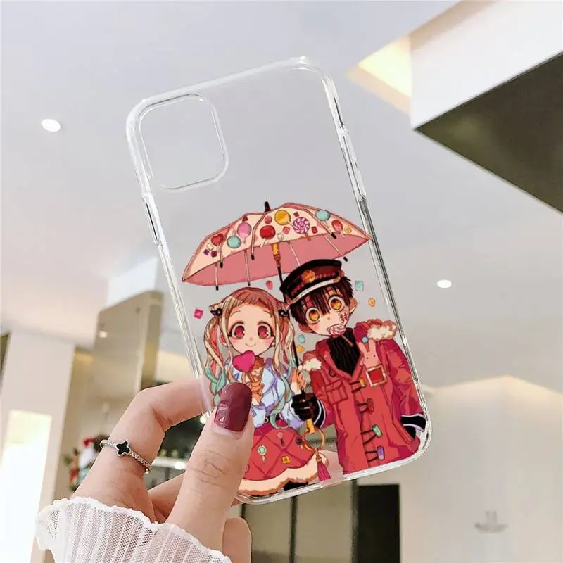 

Toilet bound Hanako kun Anime Phone Case Transparent for iPhone 6 7 8 11 12 s mini pro X XS XR MAX Plus SE cover funda shell
