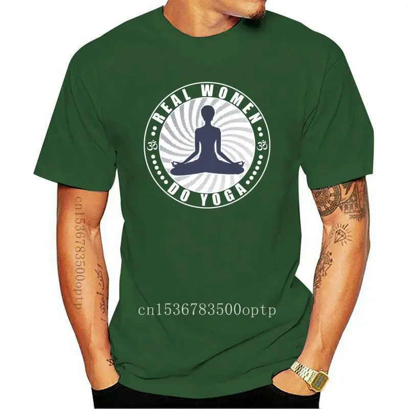 

Creature Humor Real Women Do Yoga T-Shirt Harajuku T-Shirt For Men Army Green Normal Male Tshirts Design Comic Short Sleeved