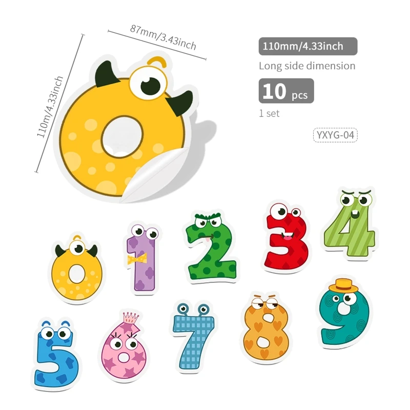 

OOTDTY 10pcs/set DIY 3D Bathtub Cartoon Waterproof Antiskid Bath Crock Stickers Children Home Decoration Gift