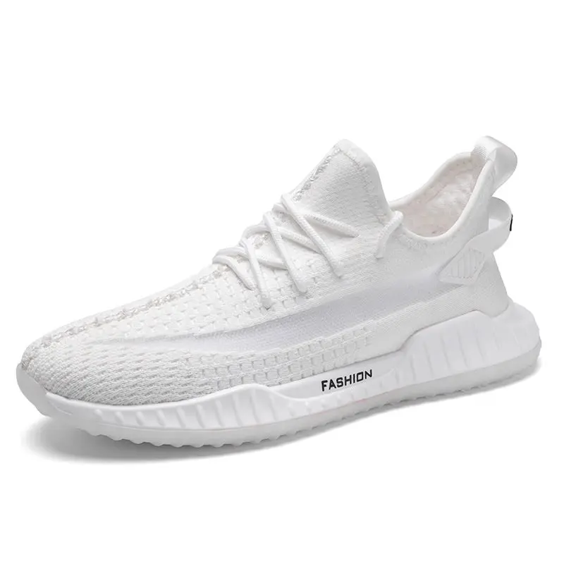 

White Sneakers Shoes Men'S Fashion Trend Mesh Breathable Lace High Quality Hot Sale Free Shipping