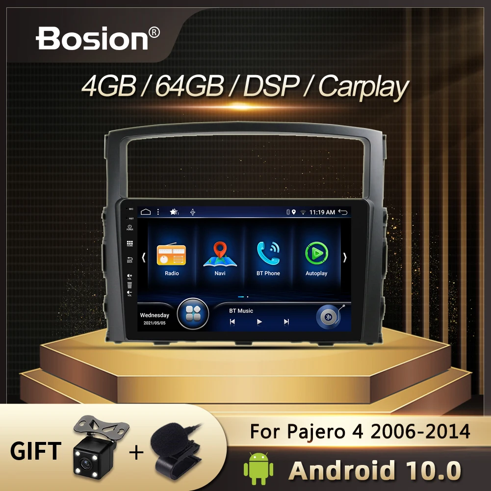 Автомобильный DVD-плеер Bosion DSP Android 10 для Mitsubishi Pajero 4 V80 V90 2004-2016 автомобильное радио