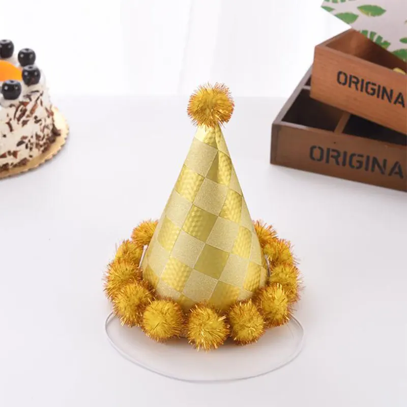 3 шт День рождения/шапочки для рождественской вечеринки золотые волосы шарик
