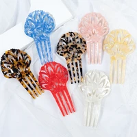 colorful acetate hair combs dancer hair accessories holiday hairpin women headdress tortoiseshell vintage deco hair jewelry new
