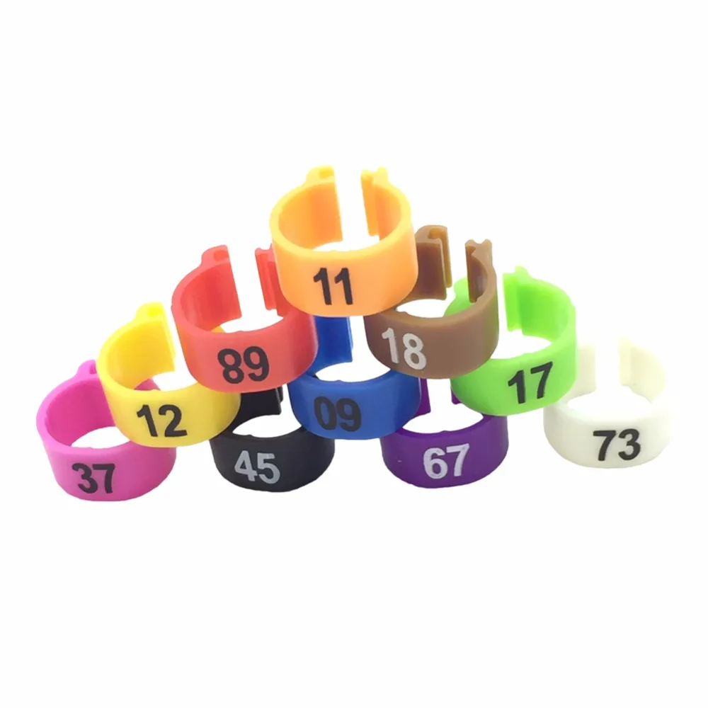 

1000 Pcs Card Ring 10 Colors Digital Foot Ring Carrier Pigeon Racing Pigeons Parrot Pet Bird Supplies