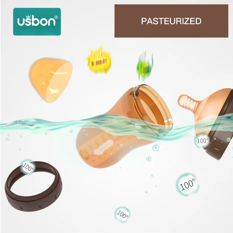 Usbon бутылочка для кормления силиконовая детская соска грудное молоко с широким