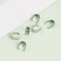 fnixtar 500pcslot 37mm stainless steel clip clasp pinch clip bail pendants connectors jewelry findings diy making accessories