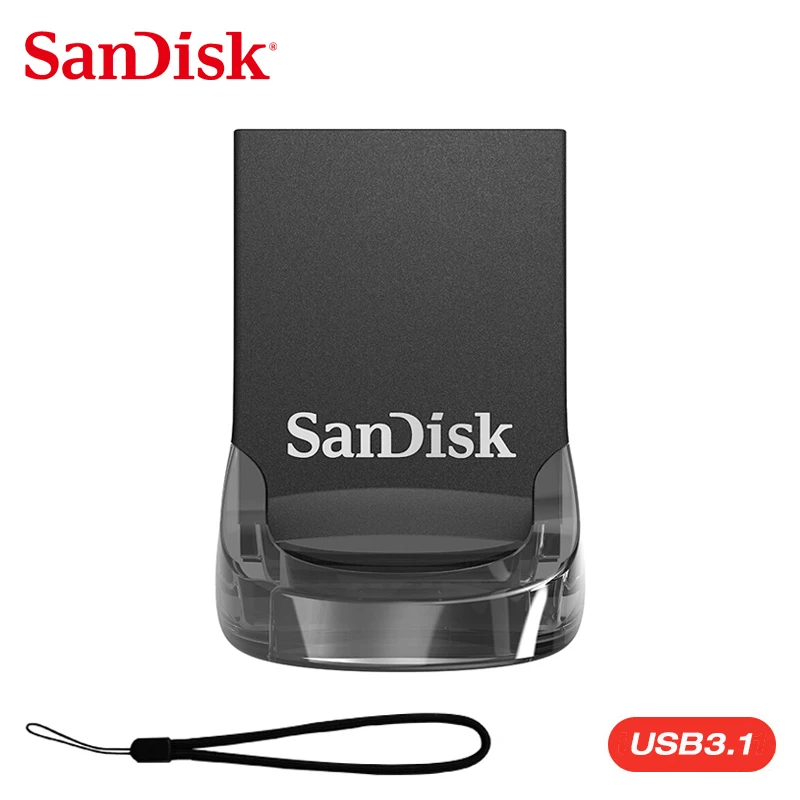 Двойной Флеш накопитель SanDisk флеш CZ430 ultra fit usb 3 1 256 ГБ 128 Гб 64Gbread скорость передачи