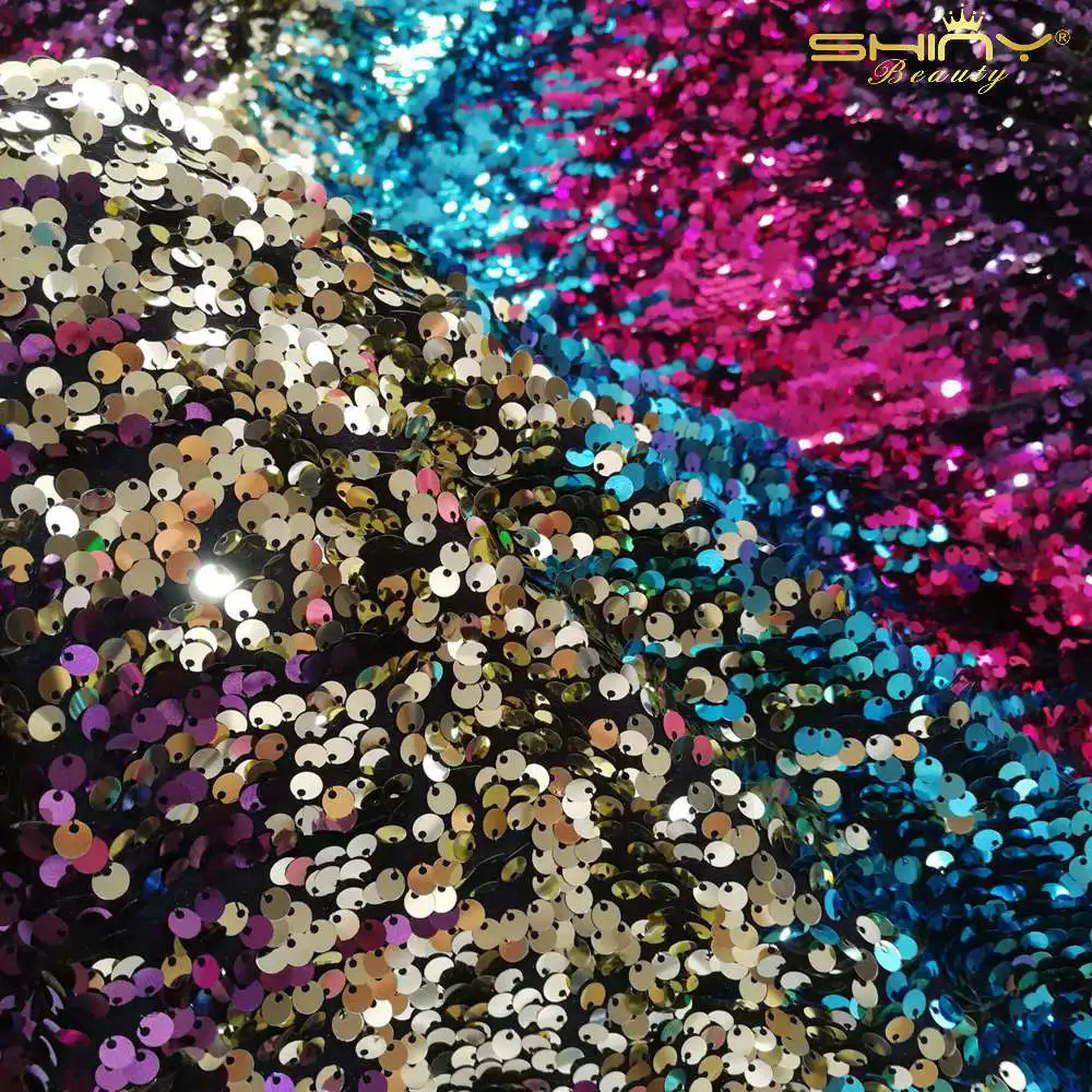 Блестящий красивый перекрещивающийся Радужный переливающийся материал с