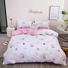 Комплект постельного белья с одеялом Сейлор Мун для девочек простой пододеяльник с простыней кролик милая мягкая мультяшная кровать искусственная кожа