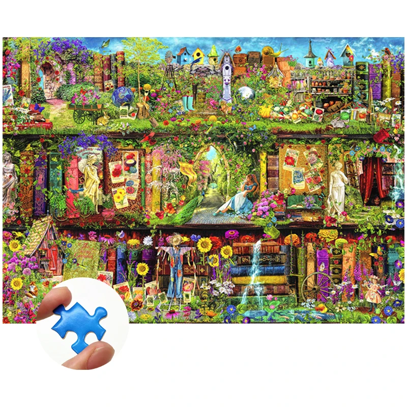 

Jigsaw Puzzle 1000 Pieces Decompression Manual Assembly Educational Toys for Children Adult Kids Colorful Garden