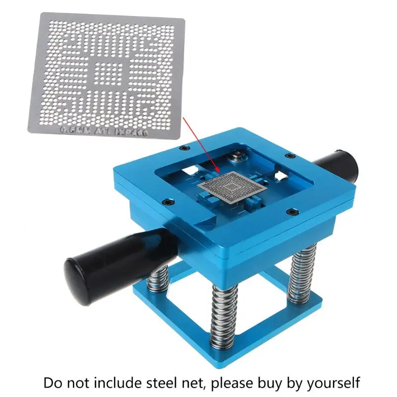 

Blue BGA Bead Planting Platform 89x89mm Bga Reball Position Diagonal Station for Laptop Chip Tin Planting Rack with Handle