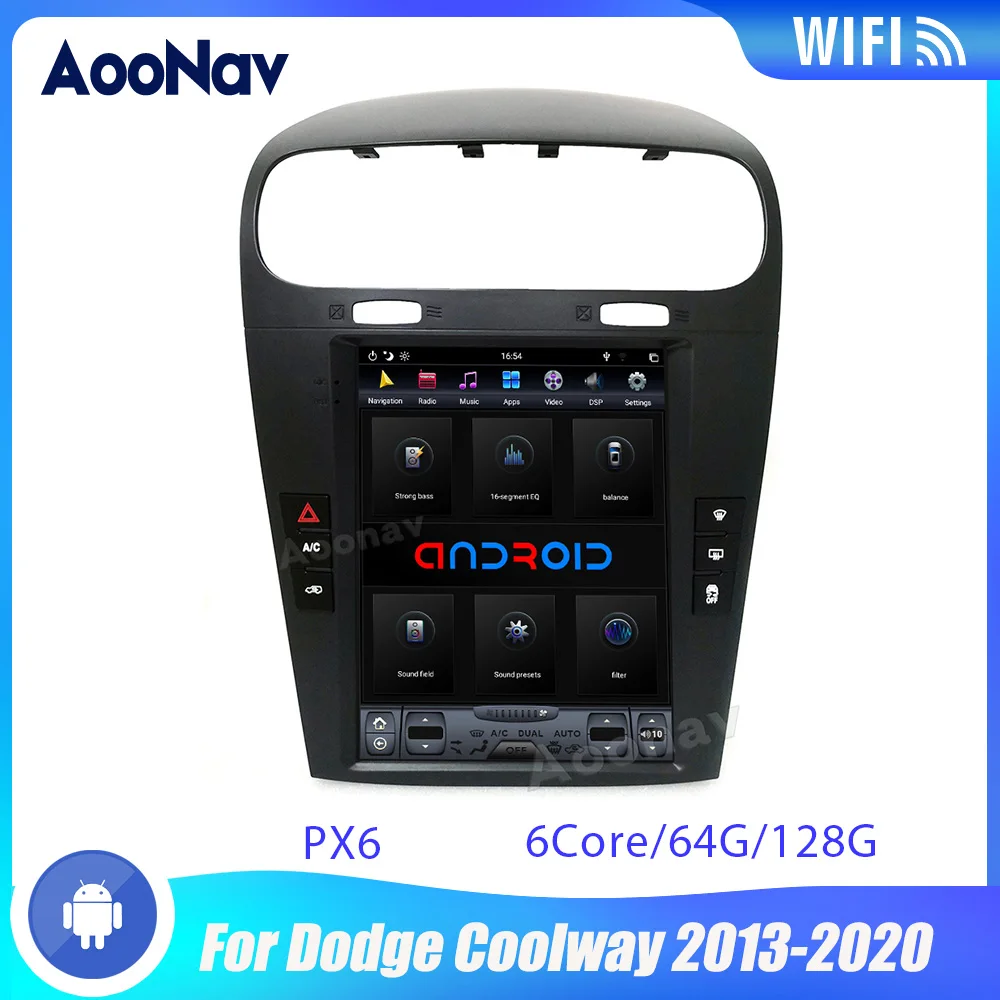 

2 Din PX6 Car Radio For Dodge Coolway 2013-2020 Android System Car Autoradio GPS Navigation Multimedia Player Head Unit