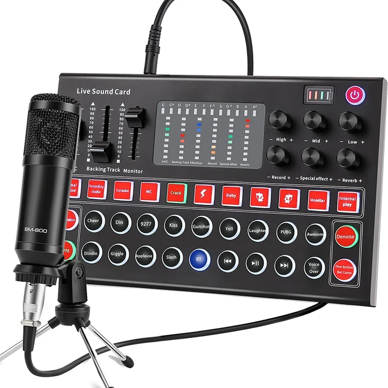 

Audio Interface,Sound Card and DJ Mixer, Used for Live Broadcast, Suitable for Family, Friends, Outdoor/Indoor,Parties