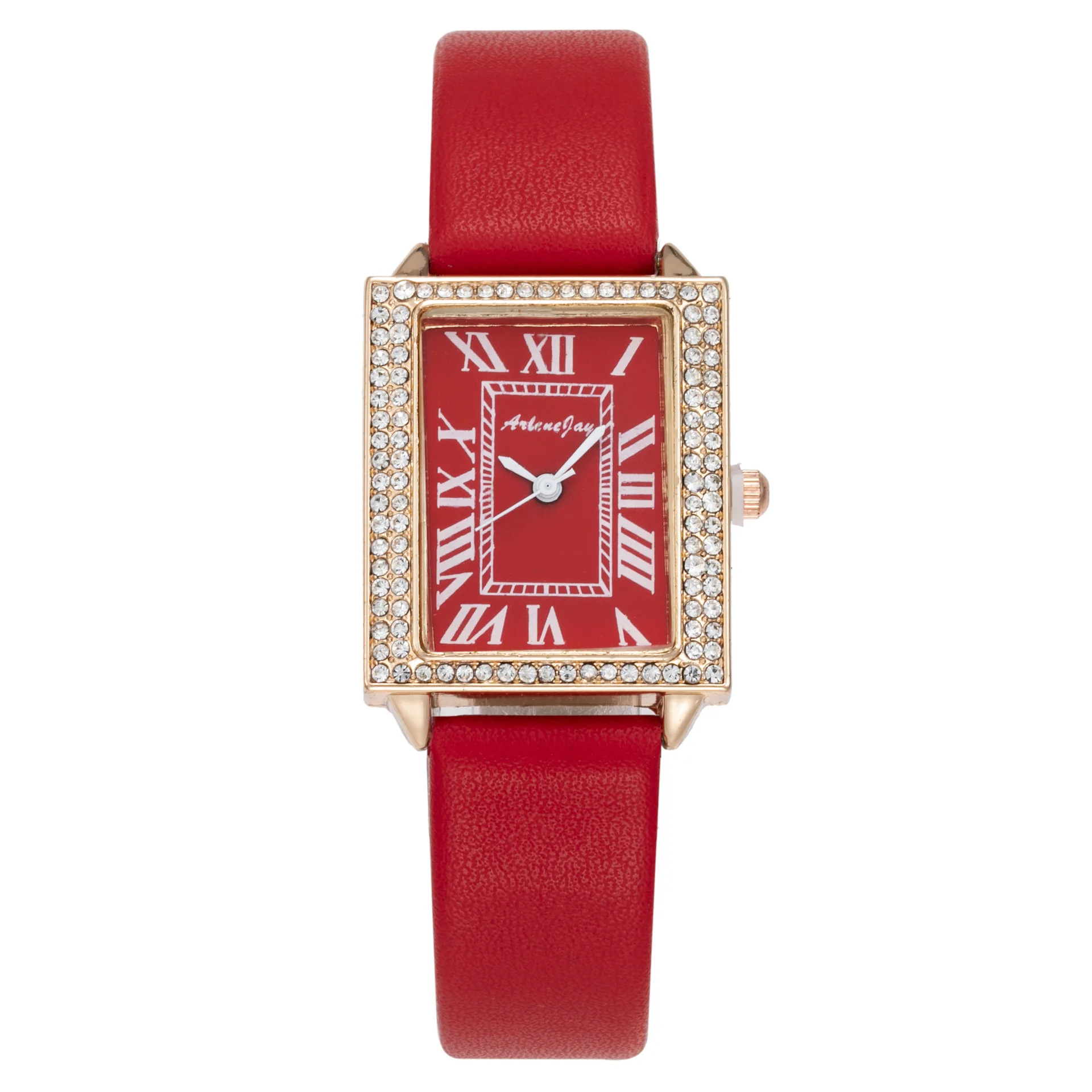 

2021 New Fashion Small Square Watch Retro Roman Women's Watch Diamond Band Watch Waterproof Quartz Watch