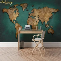 beibehang custom vintage green world map mural wallpaper for living room tooling background papel de parede wall papers fresco