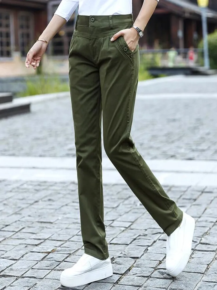 

Women Autumn Casual Pants Mid Waist Solid Slim Fit Pencil Trousers Pant Femme Work Office Harem Pants Plus Size Pant S-XXXL J936