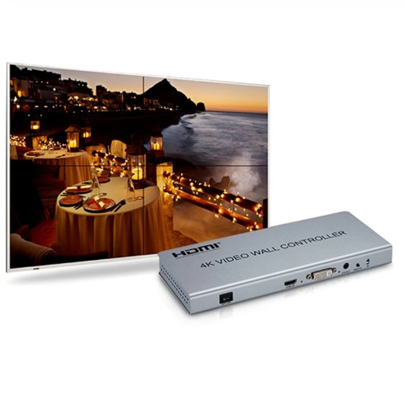HDMI 4K видео стены Контроллер 2X2 процессор HDMI/DVI Вход Поддержка 8 режимов Дисплей с