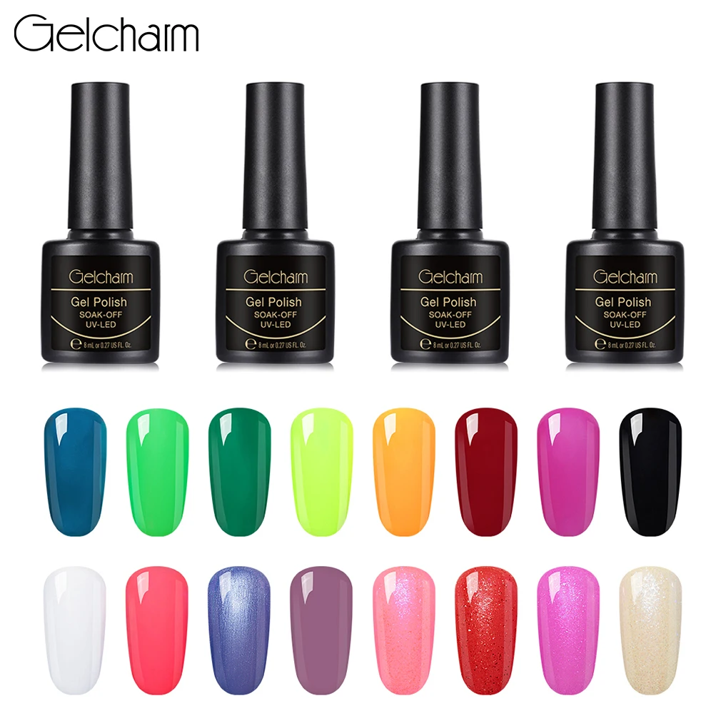 Gelcharm 8 мл сменная серия Гель-лак для ногтей УФ светодиодный отмачиваемый лак для ногтей Блеск для ногтей салон маникюрный лак