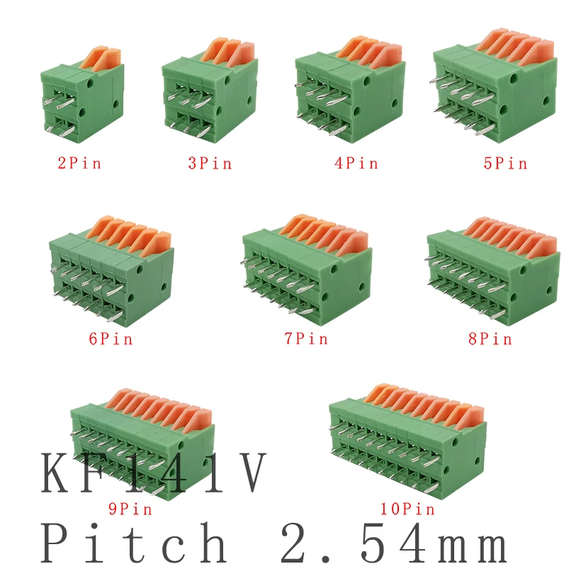 KF141V 2 54 мм шаг прямой штырь монтируемый на печатной плате пружинный scless | Соединители -4000901980140