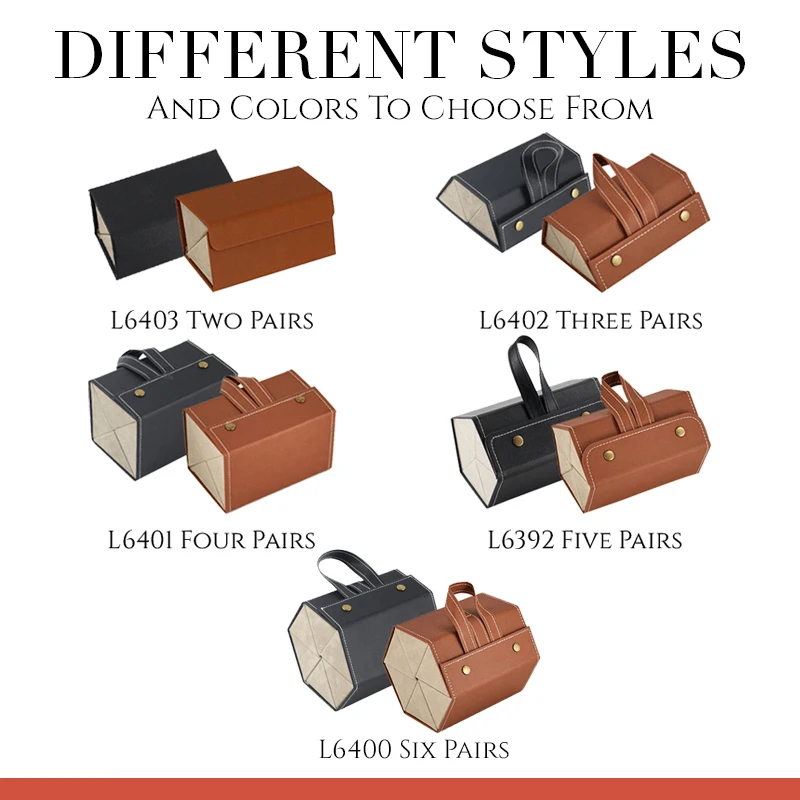 

Leather Multiple Glasses Storage Case PU Leather 2/3/4/5/6 Pairs of Sunglasses Holder Box Eyeglasses Storage Box ADW889