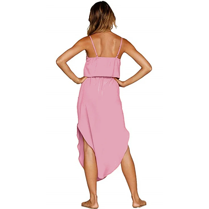 Горячее предложение женское сексуальное платье на бретельках с низким вырезом