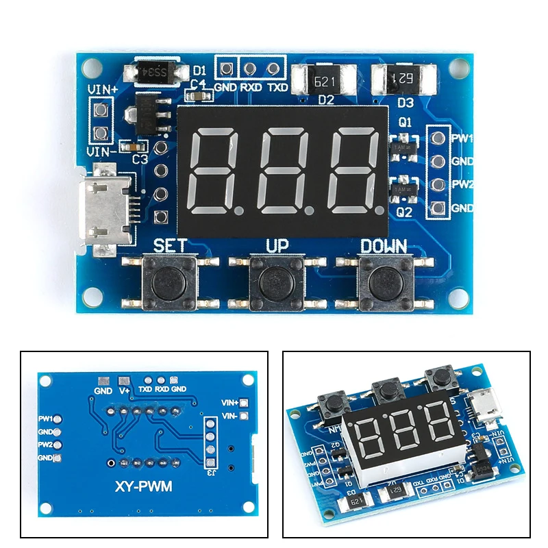 Микро USB DC5-30V мощный независимый генератор PWM двухсторонний цифровой