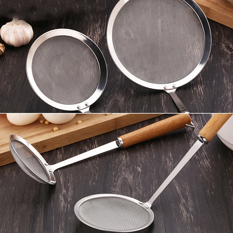 Сетчатый фильтр с длинной ручкой половник дуршлаг масляный из нержавеющей стали