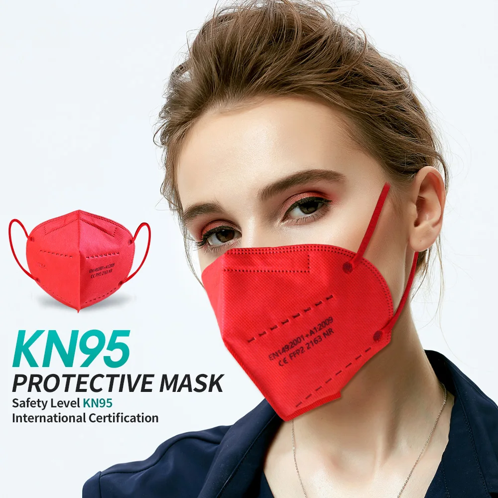 FFP2 red mondkapjes маска для лица KN95 маски фильтрационная от пыли рта защитные Быстрая