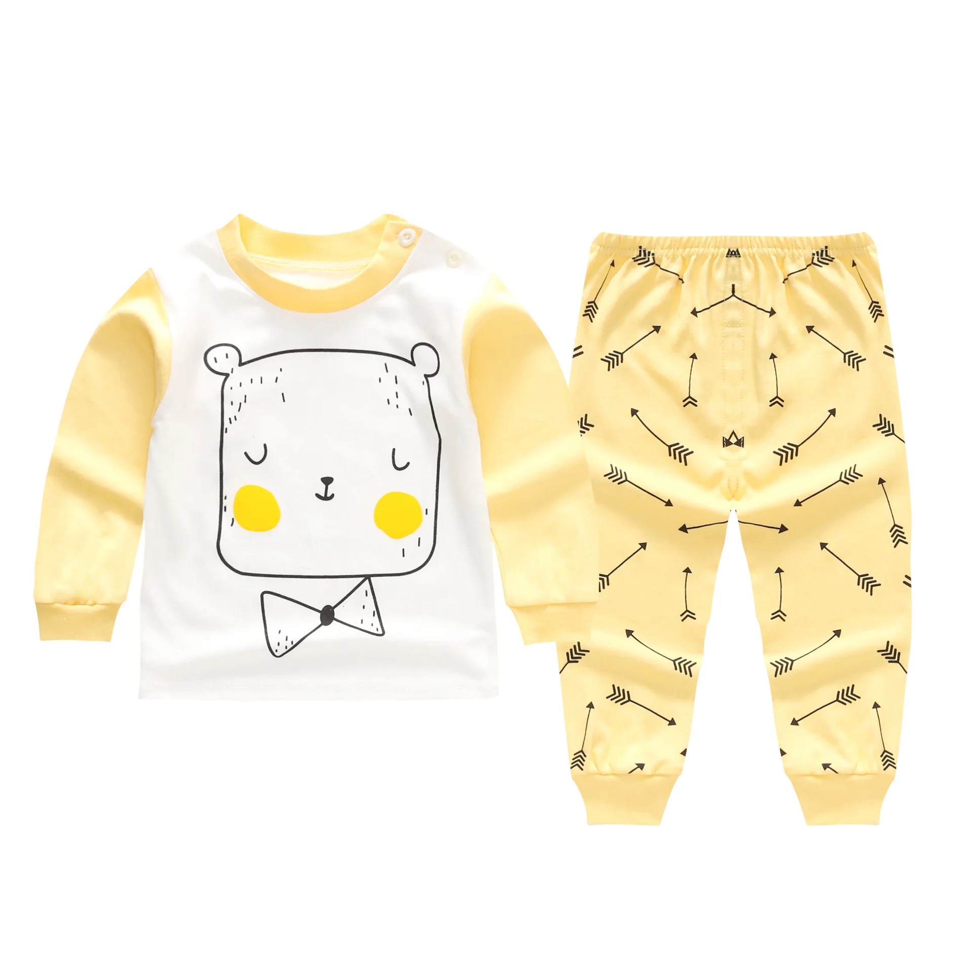 Детская Пижама для мальчиков пижамы с животными малышей хлопковая одежда сна