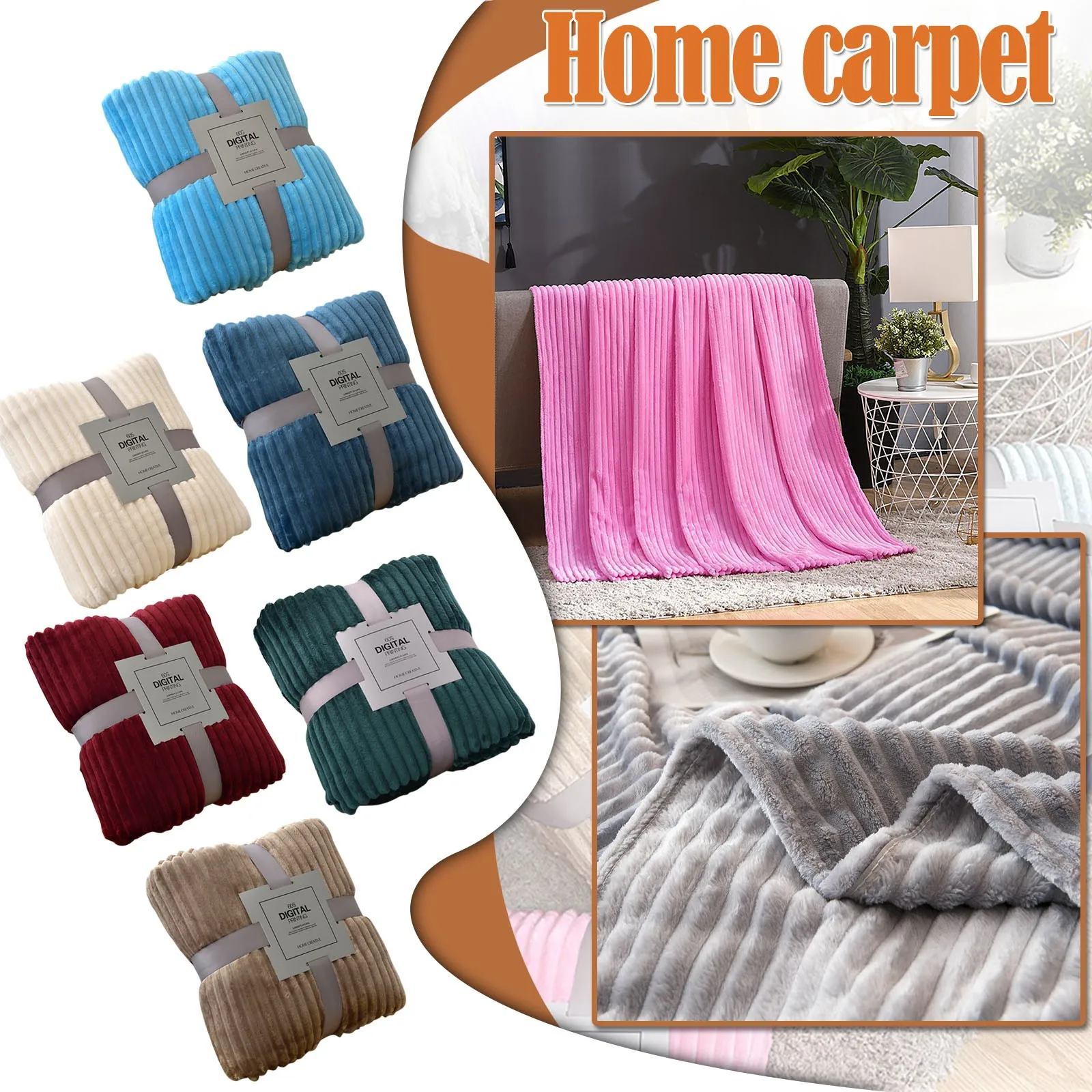 

Home Solid Color Blanket Winter Warm Hugging Blanket Suitable For Sofas Beds-blankets Soft And Plush Lightweight 100x70cm