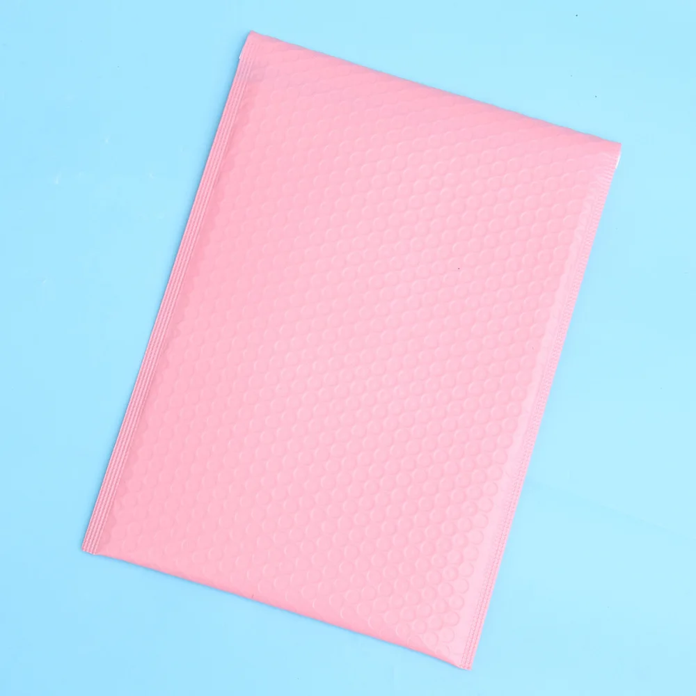 

50pcs Practical Bubble Storage Bag Shockproof Express Delivery Packaging Bag Bubble Pouch for Home Shop Office (Pink, 15x11cm)