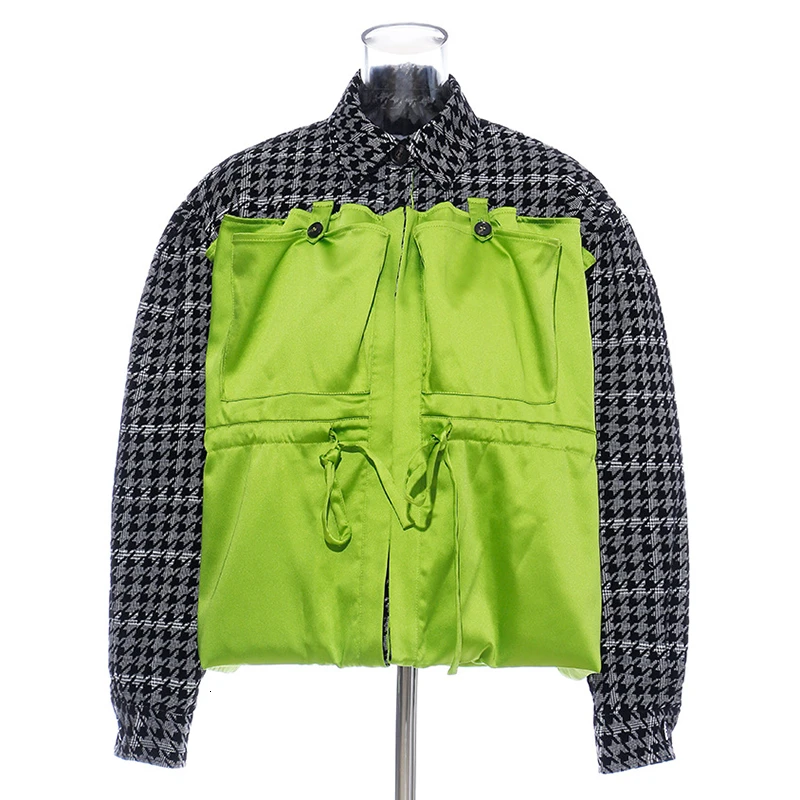 Женская флуоресцентная куртка на завязках с рукавами-фонариками и высокой