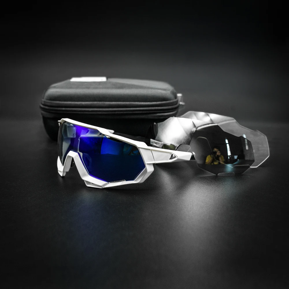 Брендовые спортивные велосипедные очки с 3 линзами скоростные мужские женские