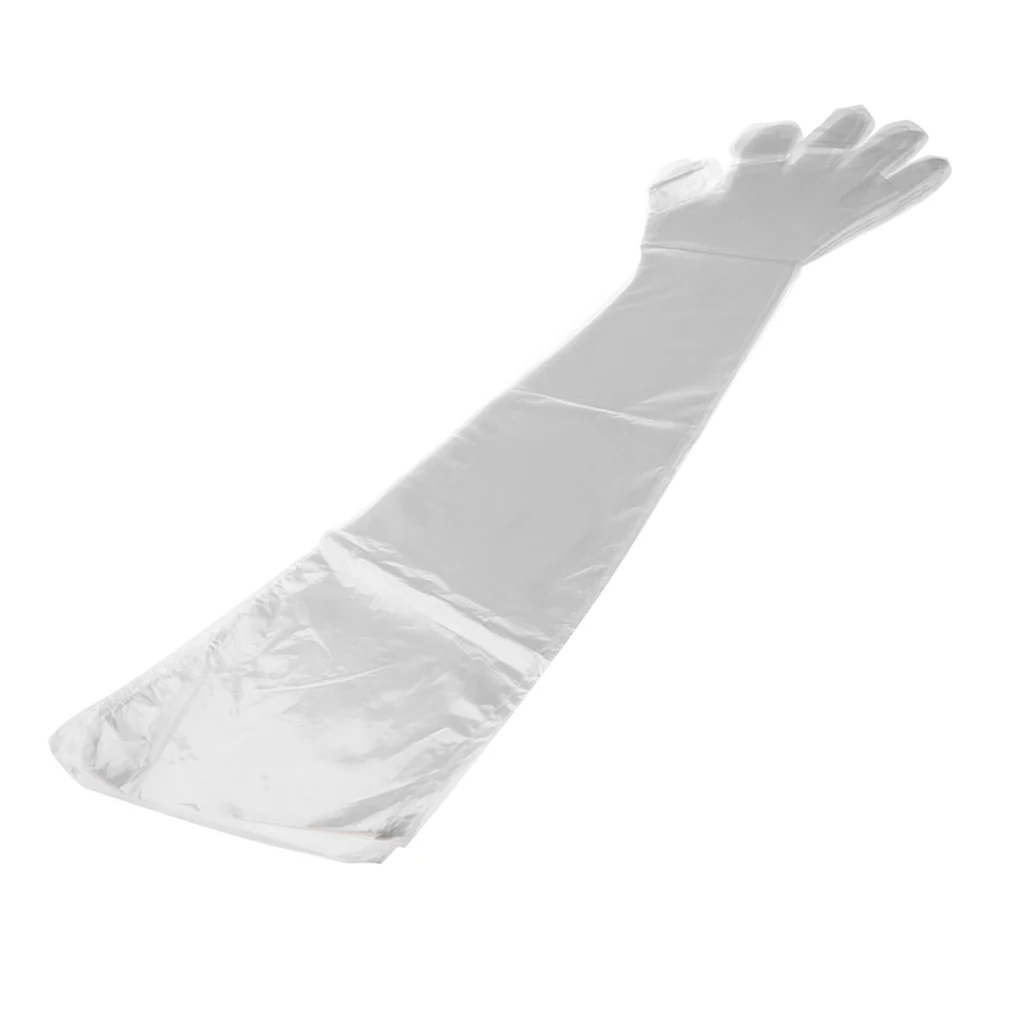 

EXTRA STRONG DISPOSABLE GLOVES Pack of 50 Pieces Extra Long - Arm Length