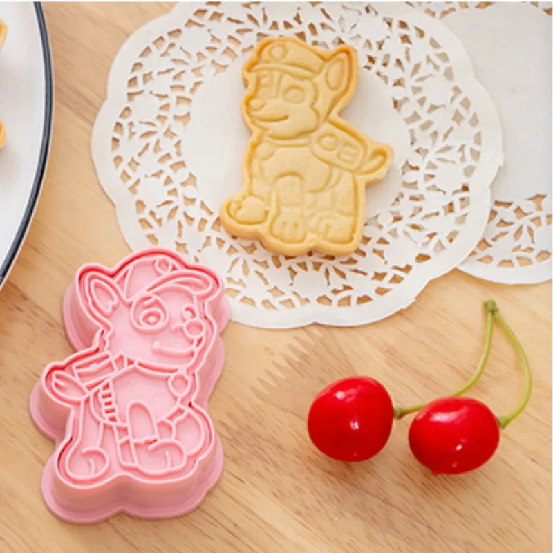 6 pcs Dog Design Birthday Toy DIY Figure Model Cookie Cutters 3D Plastic Pressing Children Christmas Gift kitchen tool | Дом и сад