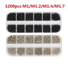 Набор винтов для очков M1, M1.2, M1.4, M1.7, 1200 шт.