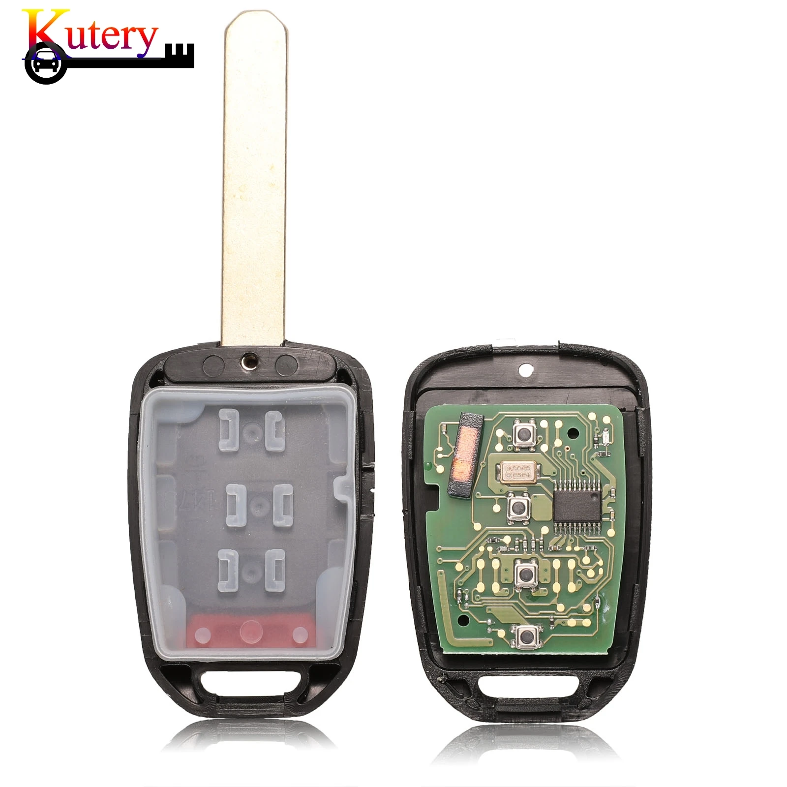 

Kutery 5pcs/Lot Remote Smart Car Key For Honda CRV Accord Civic Fit 4Buttons 313.8Mhz ID47 PCF7961 Chip MLBHLIK6-1T